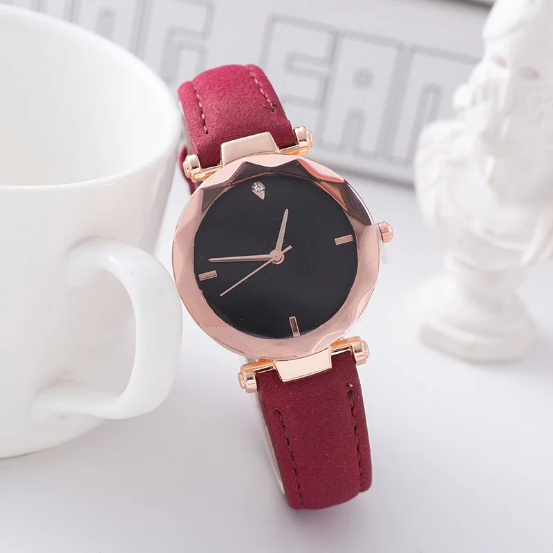 

2018 Top Brand Women Bracelet Watch Contracted Leather Crystal WristWatches Women Dress Ladies Quartz Clock Dropshiping