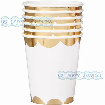 

Free Ship 40pcs Foil Gold/Silver/Rose Scollop Paper Drinking Cups Ice Cream Candy Snack Cups for Birthday Wedding Baby Shower