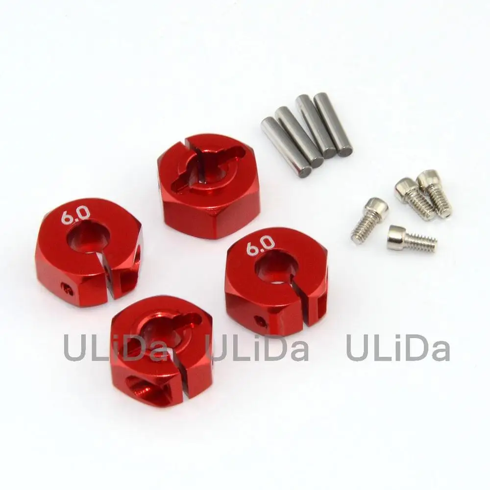 

4-кратный алюминиевый шестигранный адаптер с штифтами и винтами для Rc автомобилей HSP TB01 TB02 TA05 TG10, красный и синий