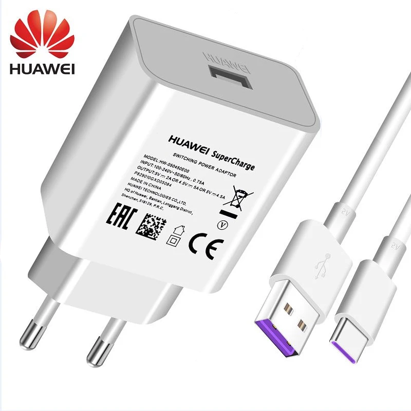 Оригинальное быстрое зарядное устройство для Huawei 4 5 в А Supercharge 22 Вт 40 P20 Pro P30 P40 Lite