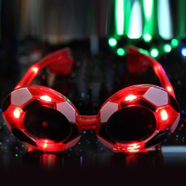 Football LED Light Up Eye Glasses football Fans Flashing Glasses