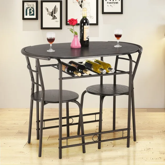 Special Price Conjunto de Mesa y 2 Sillas Set Muebles de Hierro para Comedor Cocina Terraza HW57334BK Special Price Conjunto de Mesa y 2 Sillas Set Muebles de Hierro para Comedor Cocina Terraza HW57334BK