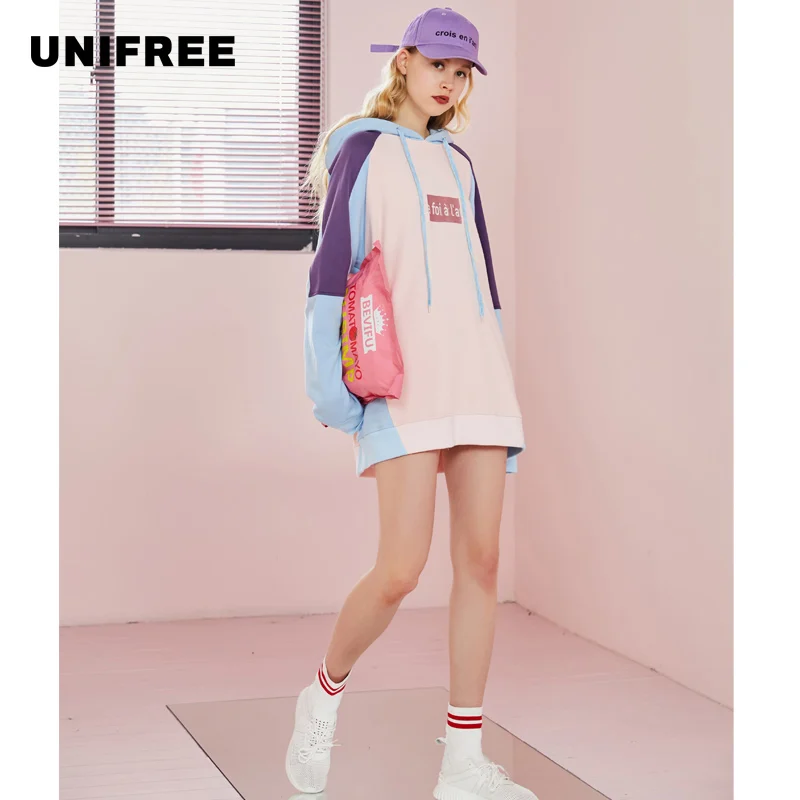 UNIFREE 2019 Новое поступление тянущийся свитер женский топ белый свободный длинный с