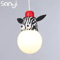 SANYI Novelty E26/E27 SMD LED Pendant Light Cartoon Animal Monkey Zebra Giraffe Children Bedroom Sleeping Room Lamp