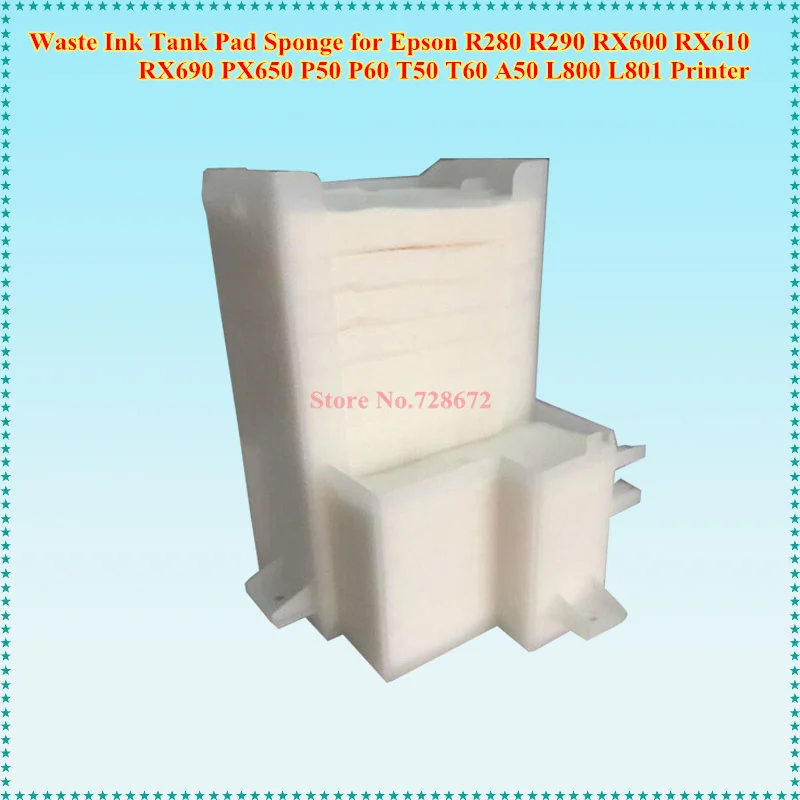 1 комплект резервуар для отработанных чернил губки для Epson T50 P50 A50 R290 R390 L800 L810 P60 RX600 RX610 RX690 PX650 тормозные колодки