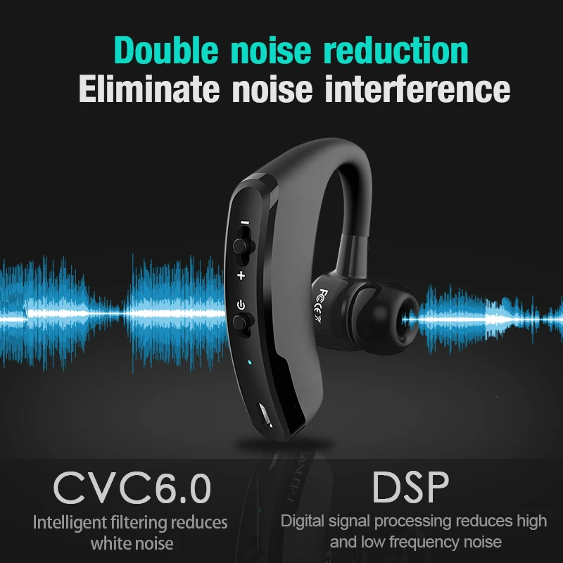 Bluetooth Earphone Wireless Headphone For Phone iPhone Samsung xiaomi Handsfree Headset Earbud With HD Microphone Voice control