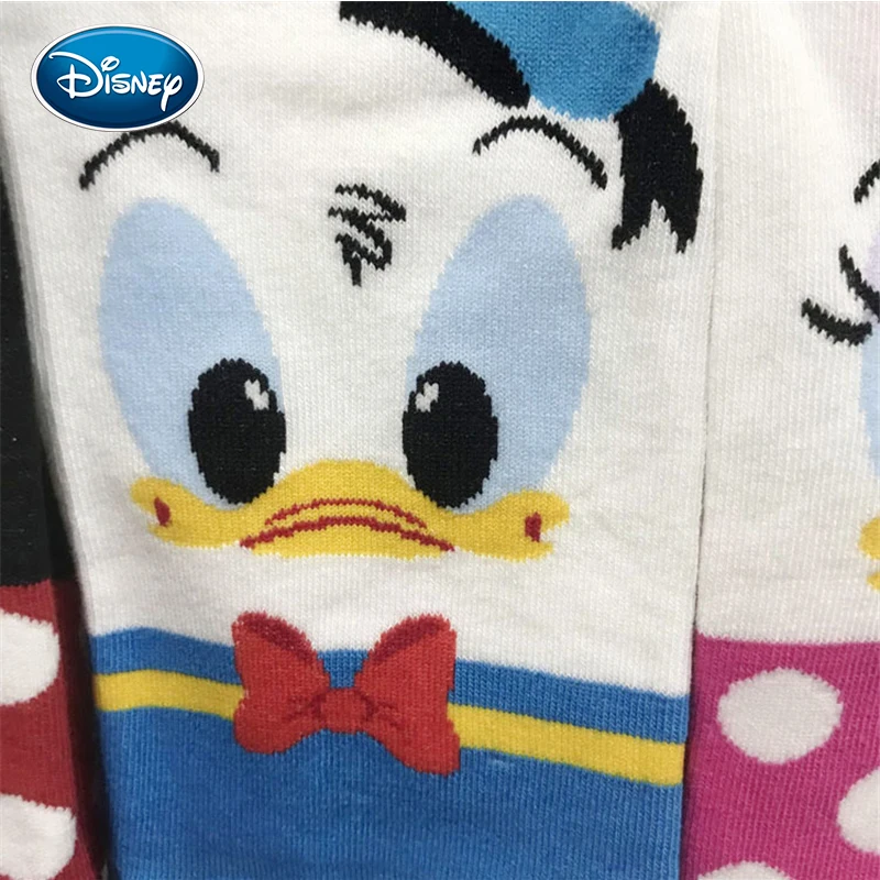 Disney Микки, Минни, Дональд, милые хлопковые носки с картинками для мальчиков и девочек детские носки