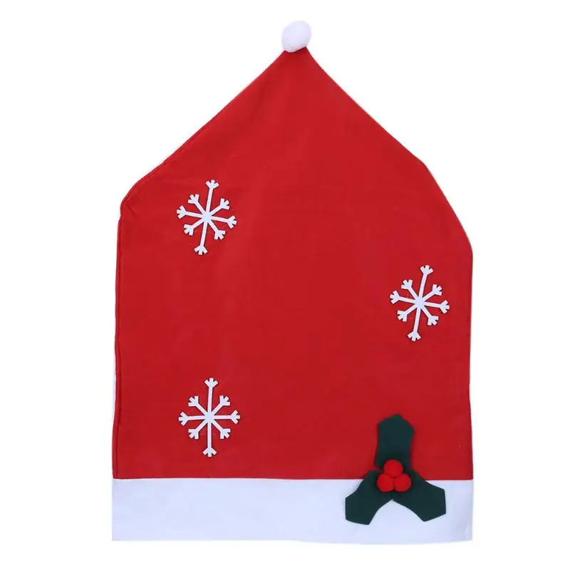 1PC New Style Snowflake Red Hat Christmas Dining Room Chair Cover Seat Back Cover Coat Home Party Decor Xmas Table Accessory 1PC New Style Snowflake Red Hat Christmas Dining Room Chair Cover Seat Back Cover Coat Home Party Decor Xmas Table Accessory