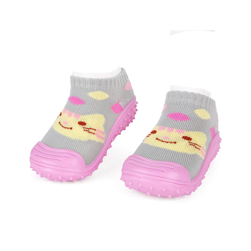 

2019 new Baby cute first walkers Newborn Anti Slip Socks with Rubber Soles Toddler boy&girl Floor Shoes Infant Prewalker(soft)