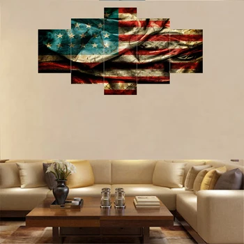 

Stars and Stripes Poster Wall Art Canvas Painting Wall Pictures for Living Room Decor Mural Nordic Decoration Home Art Print