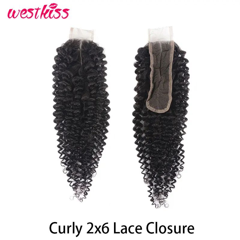 Бразильские Кудри 2x6 швейцарские кружева человеческих волос парик с пробором посередине 10-20 Западный поцелуй волос Закрытие предварительно выщипанные волосы Remy