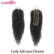 Бразильские Кудри 2x6 швейцарские кружева человеческих волос парик с пробором посередине 10-20 Западный поцелуй волос Закрытие предварительно выщипанные волосы Remy