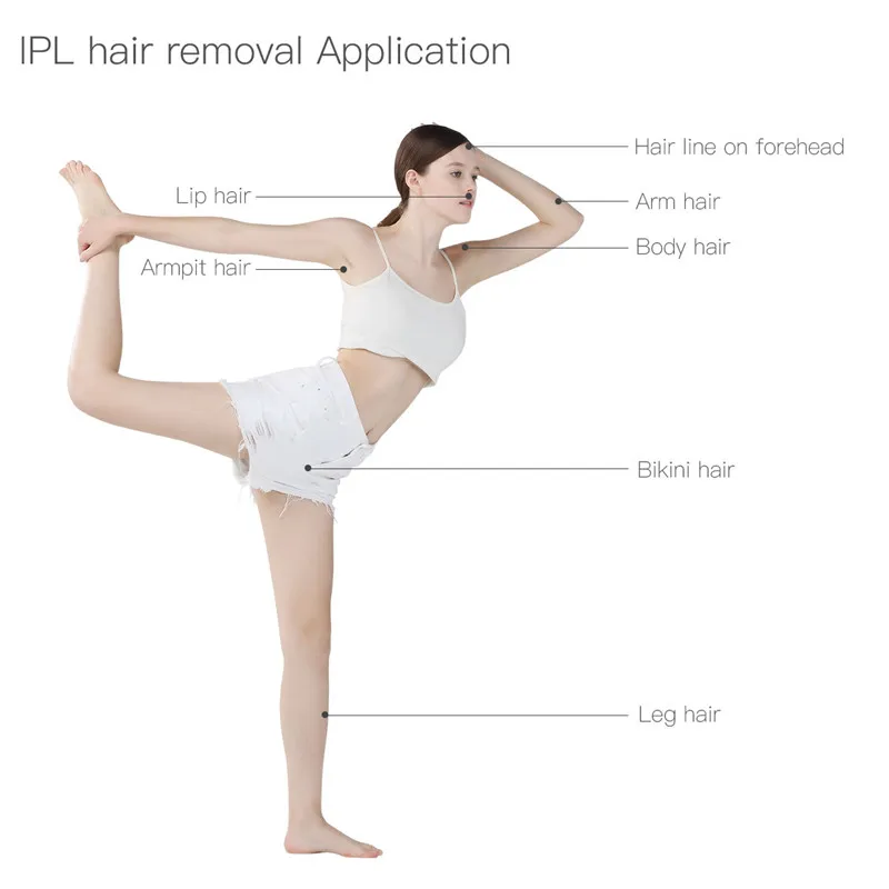 barbeador depilador do laser do ipl do corpo facial