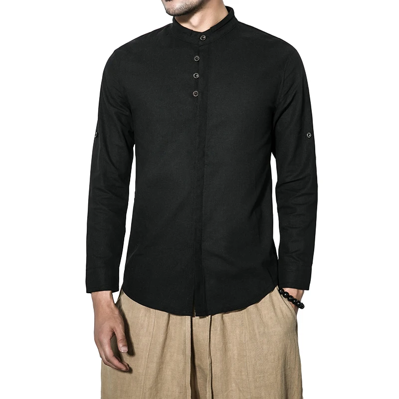 

Mens Clothing Features Shirts Men Casual Jeans Shirt 2019 Personality Cotton Linen Shirt Casual Slim Fit Long Sleeve Male Shirts