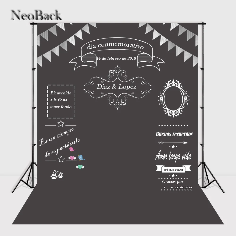 NeoBack Blackboard Wedding Photographic Background Custom Memorial Day Backdrop Chalkboard DIY Birthday Photo Backdrop P2428