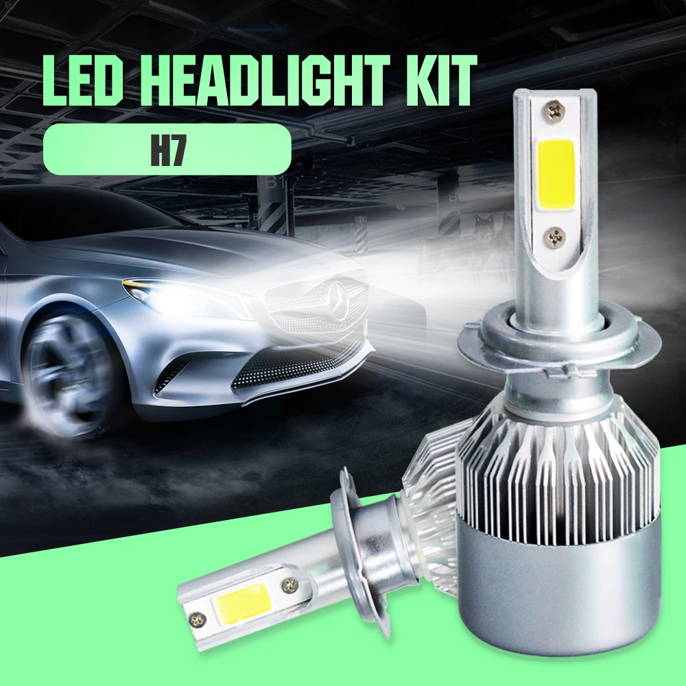 2pcs Car H4 Led Car Headlights 72w 7600lm Led Light Bulbs H9 H11 HB3 HB4 9005 9006 Car Headlight