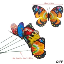 Красочная Фея Бабочка на палочке орнамент домашний сад ваза газон искусство Ремесло Декор May06