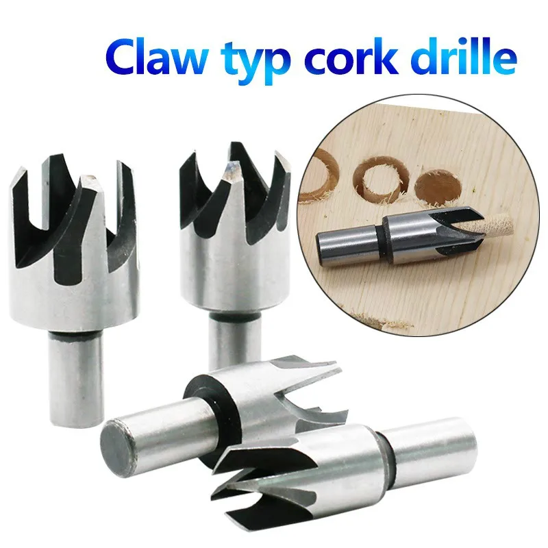 

4Pcs Wood Plug Cutter Cutting Tool Woodwork Plug Cutting Drill Bit Set Claw Cork Drill Woodworking Tool Drill Bit Set