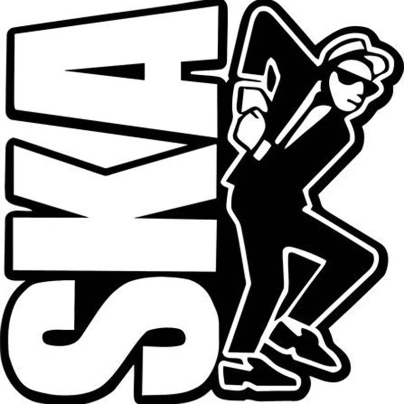 

Ska logo I Two Tones Rough Boy Scooter Sticker Vinyl Car Window Sticker