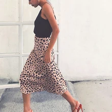 Женские юбки сексуальные винтажные с высокой талией тонкие дикие женские юбки Повседневные слипоны стильные юбки леопардовые женские юбки