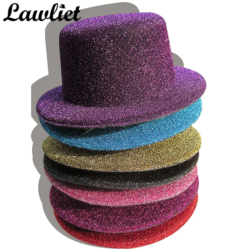 10 шт. блестящие мини шляпы для женщин|hats for women fascinators|alligator hair clips diyalligator |
