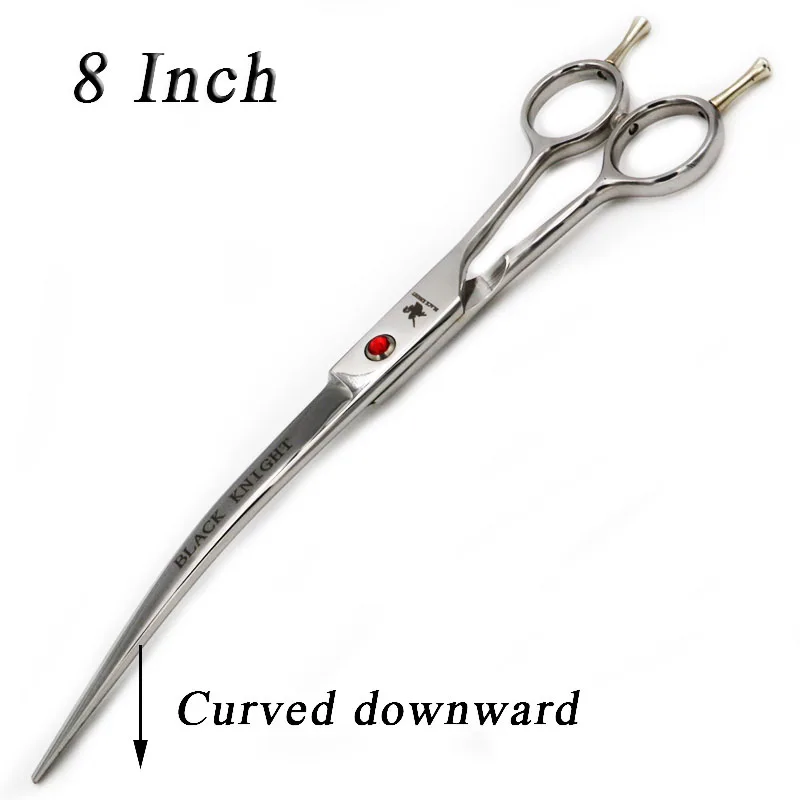 Brand Pet Grooming Scissors Set 8 Inch Professional Japan 440C Dog Shears Hair Cutting Curved Scissors With Bag curved beading needle with bead needle threader bead spinner needle stringing tool bead needle for jewelry making bead