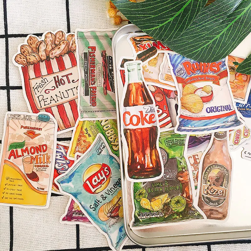 

20Pcs/Pack Vintage Snack Team Letter Sticker DIY Craft Scrapbooking Album Junk Journal Happy Planner Decorative Stickers