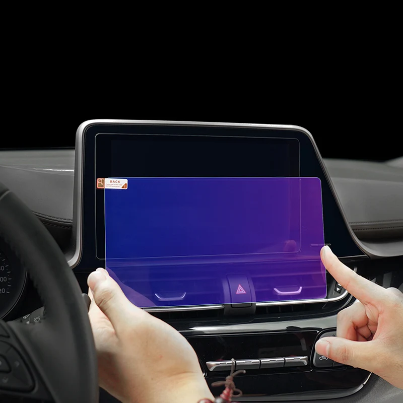 Защитная пленка для навигационного экрана для Toyota C-HR, аксессуары Navi, автомобильный стикер для Toyota CHR - Название цвета: BLUE FILM