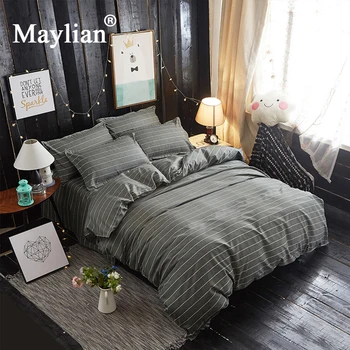 

Home Textile 4pcs Bedding Sets Duvet Cover Bed Sheet Pillow Cover Polyester Autumn Winter Warm Brand 2018 Be1025