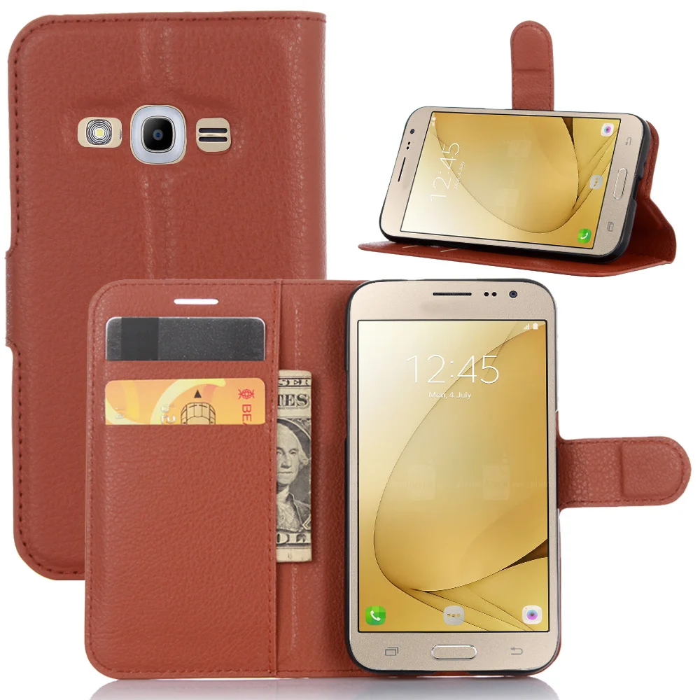 Чехол J2 Pro для Samsung Galaxy ( 2016 J210) бумажник с отделением карт чехлы узором Личи