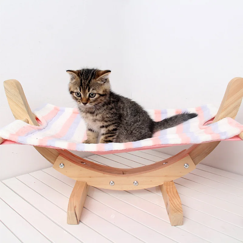 Коляска для кота дышащая Деревянная опора для сна Мягкие Удобные товары для домашних животных LBShipping