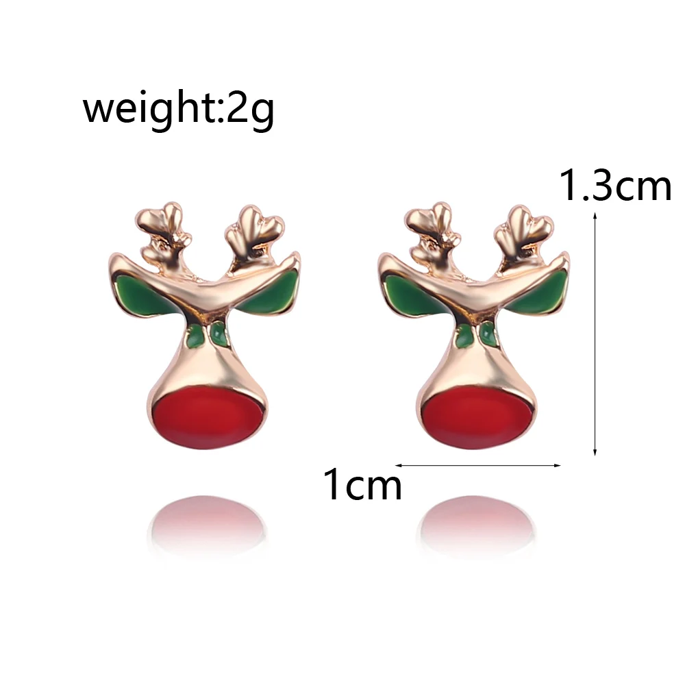 Санта Клаус рождественские серьги снеговик декоративный колокольчик с оленями Рождественская елка Ухо Ювелирные изделия аксессуары прекрасные рождественские подарки для женщин девочек - Окраска металла: 18