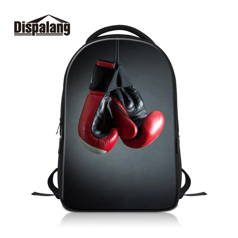 

Dispalang New Design Boxing Gloves Logo on Computer Backpacks for Men Customized High School Student's Computer Knapsack Teens