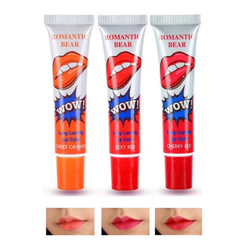 

Romantic Bear 6 Colors Peel Off Lipstick Magic Matte Sexy Red Make up Long-lasting Lip Gloss Beauty Wow Impermeavel Lip Stick