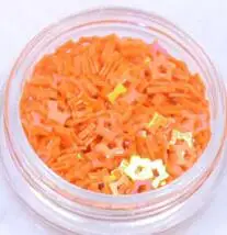 С вышивкой в 3 мм перфорацией в виде звезд ПВХ свободные блестками блестящие пайетки для искусства ногтей маникюр Швейные Свадебные Конфетти украшения 10/20g - Цвет: AB Orange