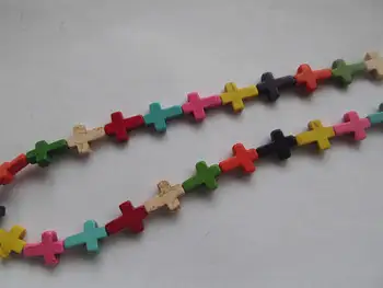 

Full strand 16inch howlite Turquoise stone turquoise cross pendant cross ring focal Assorted Turquoise Beads 8-50mm