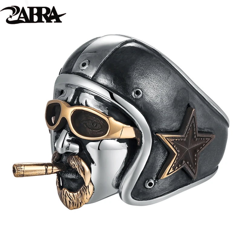 ZABRA Solid 925 Sterling Silver Biker Ring Men Handmade Soldier Smoke Punk Rock Cool Bar Style Domineering Jewelry For Male ZABRA Solid 925 Sterling Silver Biker Ring Men Handmade Soldier Smoke Punk Rock Cool Bar Style Domineering Jewelry For Male