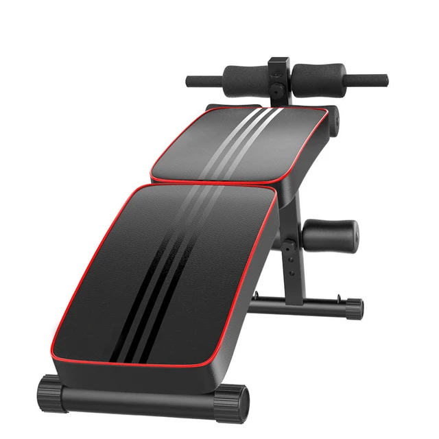 Yinguo Adjustable Sit Up Board Foldable Weight Bench Abdominal Core Workout Machine Flat Incline Decline Curved Exercise Dumbbell Stool for Home Gym Fitness Weightlifting Strength Training