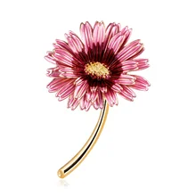Hot Selling Sunflower Brooches Lovely Plants Flowers Brooch Corsage Lapel Pins Gifts for Women Men Collar Suit Wedding Jewelry crystal sunflower brooches lapel pins for women corsage scarf dress decoration