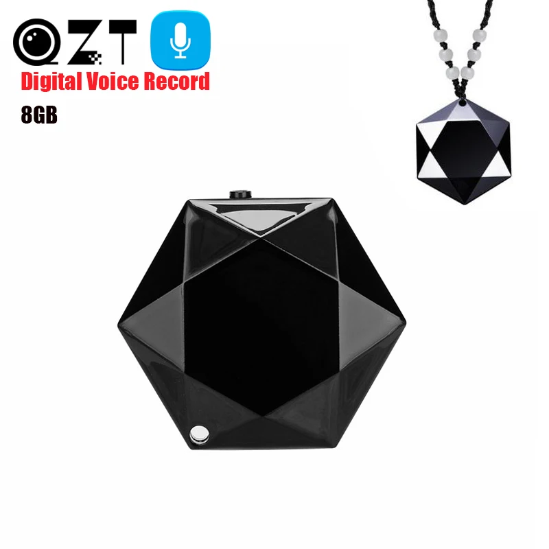 8GB Professional Audio Voice Recorder Mini Necklace Stealth Pendant