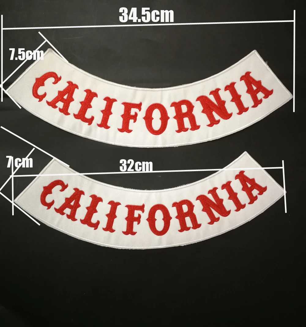 BRAND NEW CALIFORNIA STATE ROCKER BIKER IRON ON PATCH