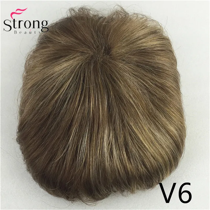 StrongBeauty парик женский Синтетический волос короткий парик наращивание волос кусок цвета выбор - Цвет: V6