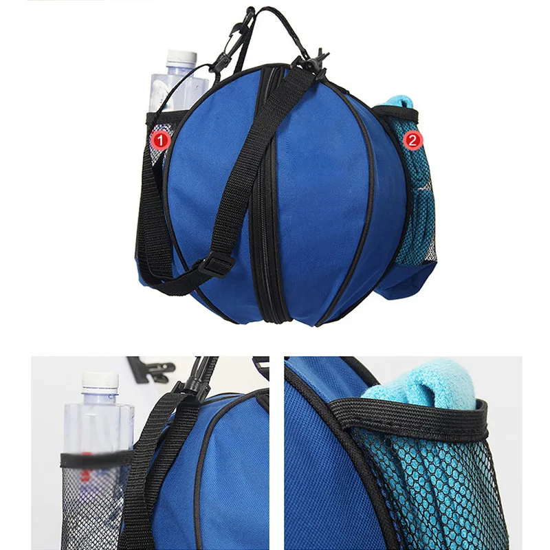 Круглая форма мяч мешок баскетбол футбол рюкзак для волейбола сумка с многофункциональным карманом съемный плечевой ремень для хранения