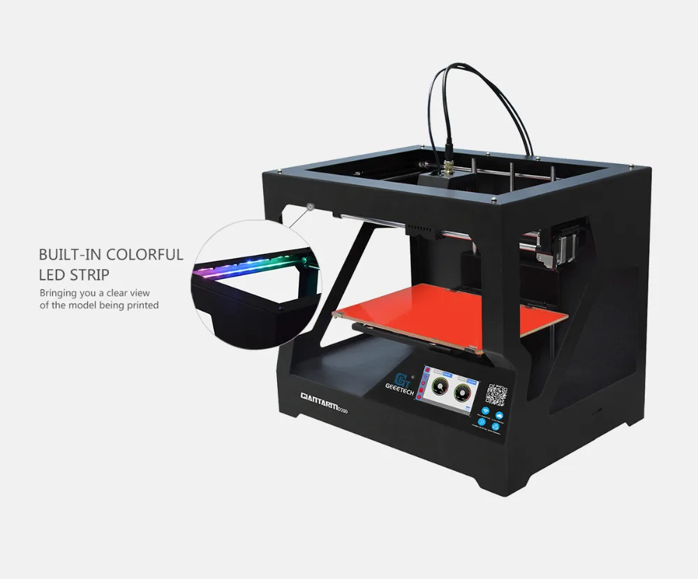 Geeetech 2017 новейший 3D принтер GiantArm D200 FDM с умным Wi Fi приложением датчик накаливания