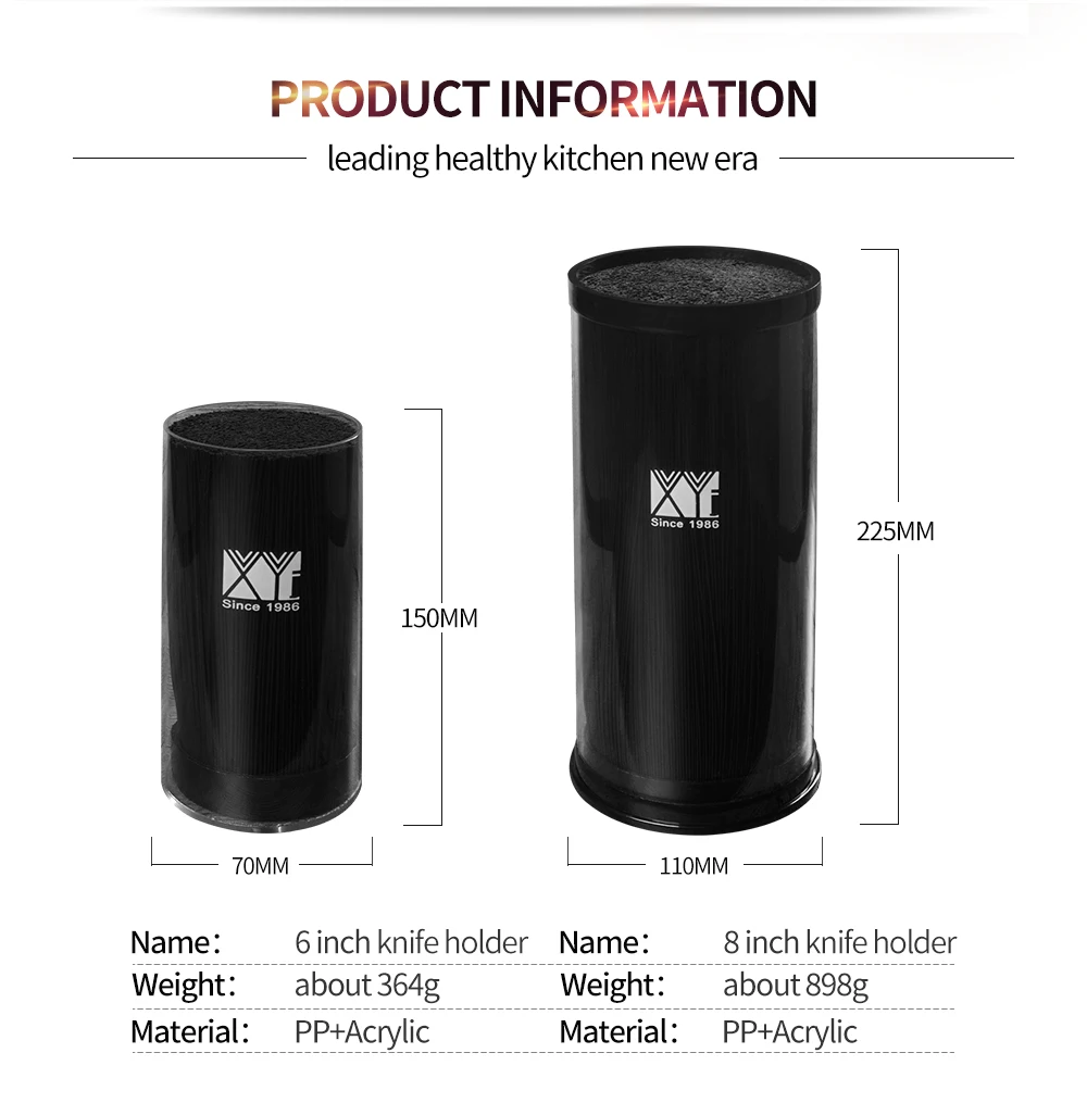 Черный Многофункциональный Держатель ножей XYj абсолютно ариловый+ PP большой емкости кухонный блок подставки для ножей для лучшего металла и керамического ножа