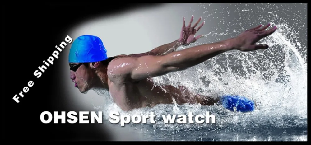OHSEN Брендовые спортивные часы мужские Модные Аналоговые Кварцевые светодиодный электронные часы водонепроницаемые военные часы Relogio Masculino