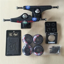 Запчасти для скейтборда, королевские алюминиевые 5,2" скейт-грузовики и элементы, полиуретановые колеса для катания на коньках, ABEC-7 подшипники