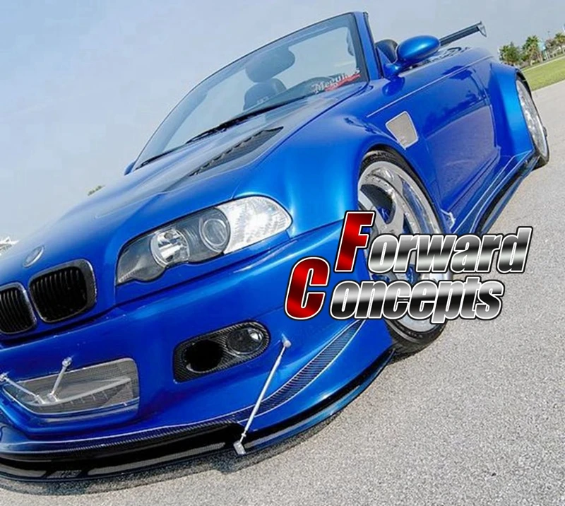 Fit for CARBON FIBER 01 06 E46 M3 FOG LIGHT COVERS BUMPER AIR DUCT