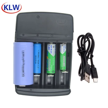 

4 slots Smart USB Battery Charger for Rechargeable 1.6V NI-ZN AA AAA 3.2V LiFePo4 32650 18650 14500 Battery battery charger