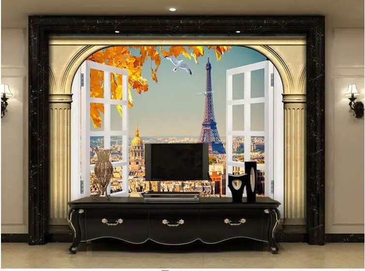 

Пользовательские 3D фотообои, европейская Минималистичная спальня, гостиная, фон для телевизора, живопись, арки, 3D полоски, Абстрактные Настенные обои